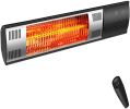 Simple Deluxe Wall Mounted Patio Outdoor Heater for Balcony; Courtyard with Remote Control