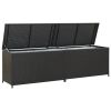 Patio Storage Box Poly Rattan 78.7"x19.6"x23.6" Black