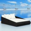 Patio Bed Black 79.1"x54.7" Poly Rattan