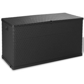 Patio Storage Box Anthracite 47.2"x22"x24.8" PP Rattan