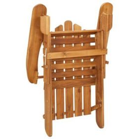 Patio Adirondack Chair with Footrest Solid Wood Acacia