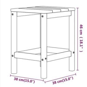 Patio Table Anthracite 15"x15"x18.1"