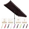 2Mx3M Aluminum Patio Umbrella Dark Coffee