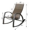 Outdoor Rocking Chair Patio Wicker Rocker Lounge Chair (2 Packs)