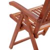 Folding Patio Chairs 3 pcs Solid Acacia Wood