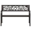 Patio Bench 49.2" Steel Black