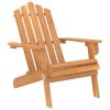 Patio Adirondack Chair with Footrest Solid Wood Acacia