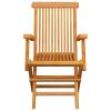 Patio Chairs 3 pcs Solid Teak Wood