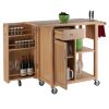 Douglas Utility Kitchen Cart; Natural