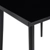 Patio Dining Table Black 55.1"x27.6"x29.1" Steel and Glass