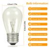 48FT Outdoor String Light Waterproof Patio String Lights Bulbs Commercial Yard Lights Garden Ambience