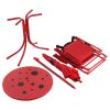 Kids Patio Folding Table and Chairs Set Beetle with Umbrella