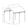 TOPMAX Outdoor Patio 13ft.Lx10ft.W Iron Carport Shelter Garage Tent; Garden Storage Shed with Anchor Kit; White