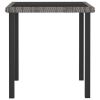 Patio Dining Table Gray 27.6"x27.6"x28.7" Poly Rattan