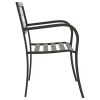 Patio Bench 49.2" Steel Black