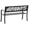 Patio Bench 49.2" Steel Black