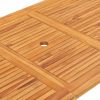 Folding Patio Table 62.9"x31.4"x29.5" Solid Teak Wood