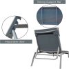 Patio Chaise Lounge Set (2022 New) -3 Pieces Adjustable Backrest Pool Lounge Chairs Steel Textilene Sunbathing Recliner with Headrest (Grey)