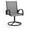 Patio Swivel Chairs 2 pcs Textilene and Steel Gray