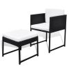 13 Piece Patio Dining Set with Cushions Poly Rattan Black