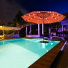 9Ft 3-Tiers 24LEDS Patio Umbrella Fruit Orange