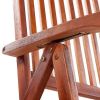 Folding Patio Chairs 3 pcs Solid Acacia Wood