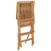 Folding Patio Chairs 3 pcs Solid Teak Wood