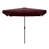 2Mx3M Aluminum Patio Umbrella Wine