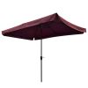 2Mx3M Aluminum Patio Umbrella Wine