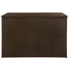 Patio Storage Box Brown 59"x39.4"x39.4" Poly Rattan