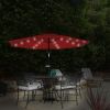 10 Foot Patio Umbrella with Solar LED Light