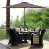 10 Feet Outdoor Patio Umbrella with Tilt Adjustment and Crank