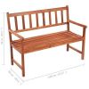 Patio Bench with Cushion 47.2" Solid Acacia Wood