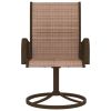 Patio Swivel Chairs 2 pcs Textilene and Steel