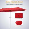 MF Studio 13 ft Large Patio Umbrella Double Sided Outdoor Market Umbrella Beige