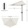 9' Half Round Patio Umbrella