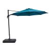 10'  Octagon Outdoor Tilting Cantilever Offset Patio Umbrella with Weighted Base and 360 Degree Rotation