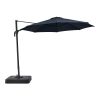 10'  Octagon Outdoor Tilting Cantilever Offset Patio Umbrella with Weighted Base and 360 Degree Rotation