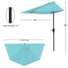 9' Half Round Patio Umbrella