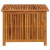 Patio Storage Box 29.5"x29.5"x22.8" Solid Acacia Wood