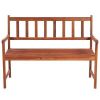 Patio Bench with Cushion 47.2" Solid Acacia Wood