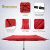 MF Studio 13 ft Large Patio Umbrella Double Sided Outdoor Market Umbrella Beige