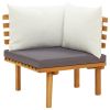 6 Piece Patio Lounge Set with Cushions Solid Acacia Wood