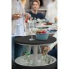 Modern cool bar and side tables, outdoor patio furniture with 7.5 gallon beer and wine cooler,