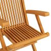 Patio Chairs with Anthracite Cushions 4 pcs Solid Teak Wood