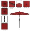 10 Foot Patio Umbrella with Solar LED Light