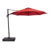 10'  Octagon Outdoor Tilting Cantilever Offset Patio Umbrella with Weighted Base and 360 Degree Rotation