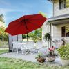 10 Foot Patio Umbrella with Solar LED Light